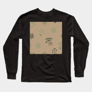 Elegance Seamless pattern with flowers, vector floral illustration in vintage style Long Sleeve T-Shirt